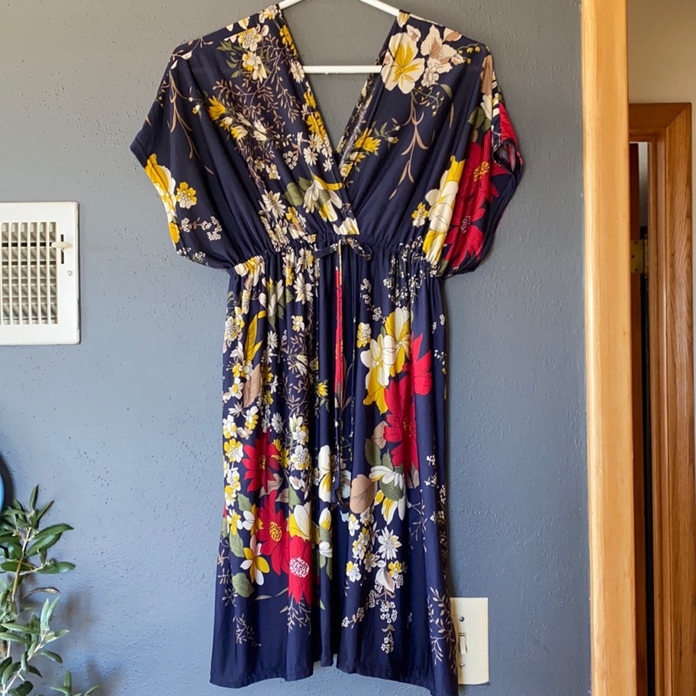 Navy Floral Dress by Koh Koh